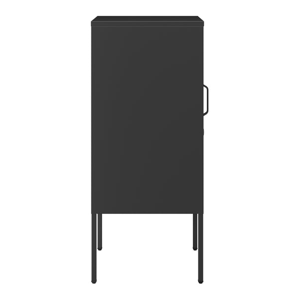 Nattduksbord Hausjärvi 82x35x35 cm Dörrhandtag vänster Stål [en.casa]