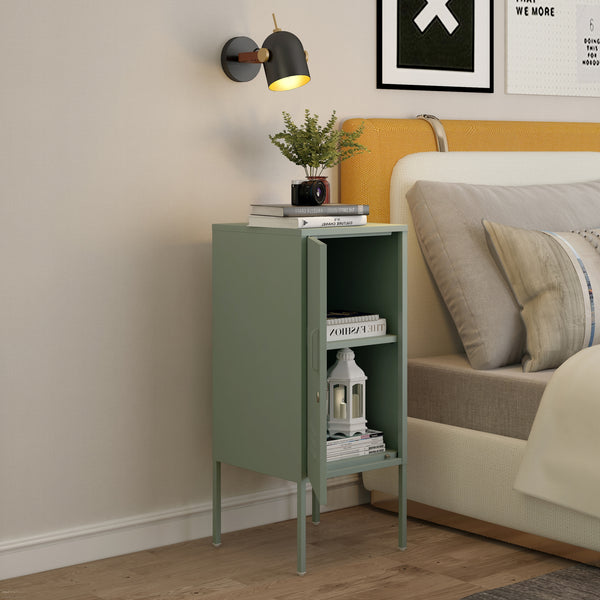 Sängbord Hausjärvi stål 82x35x35 cm [en.casa] välj modell
