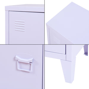 Sängbord Inari set om 2 stål 57x40x30 cm [en.casa]
