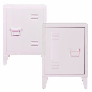 Sängbord Inari set om 2 stål 57x40x30 cm [en.casa]