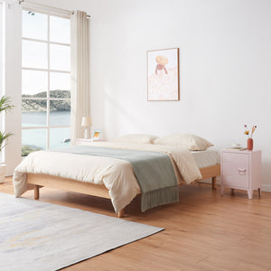 Sängbord Inari set om 2 stål 57x40x30 cm [en.casa]