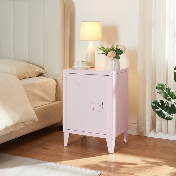 Sängbord Inari set om 2 stål 57x40x30 cm [en.casa]