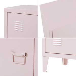 Sängbord Inari set om 2 stål 57x40x30 cm [en.casa]