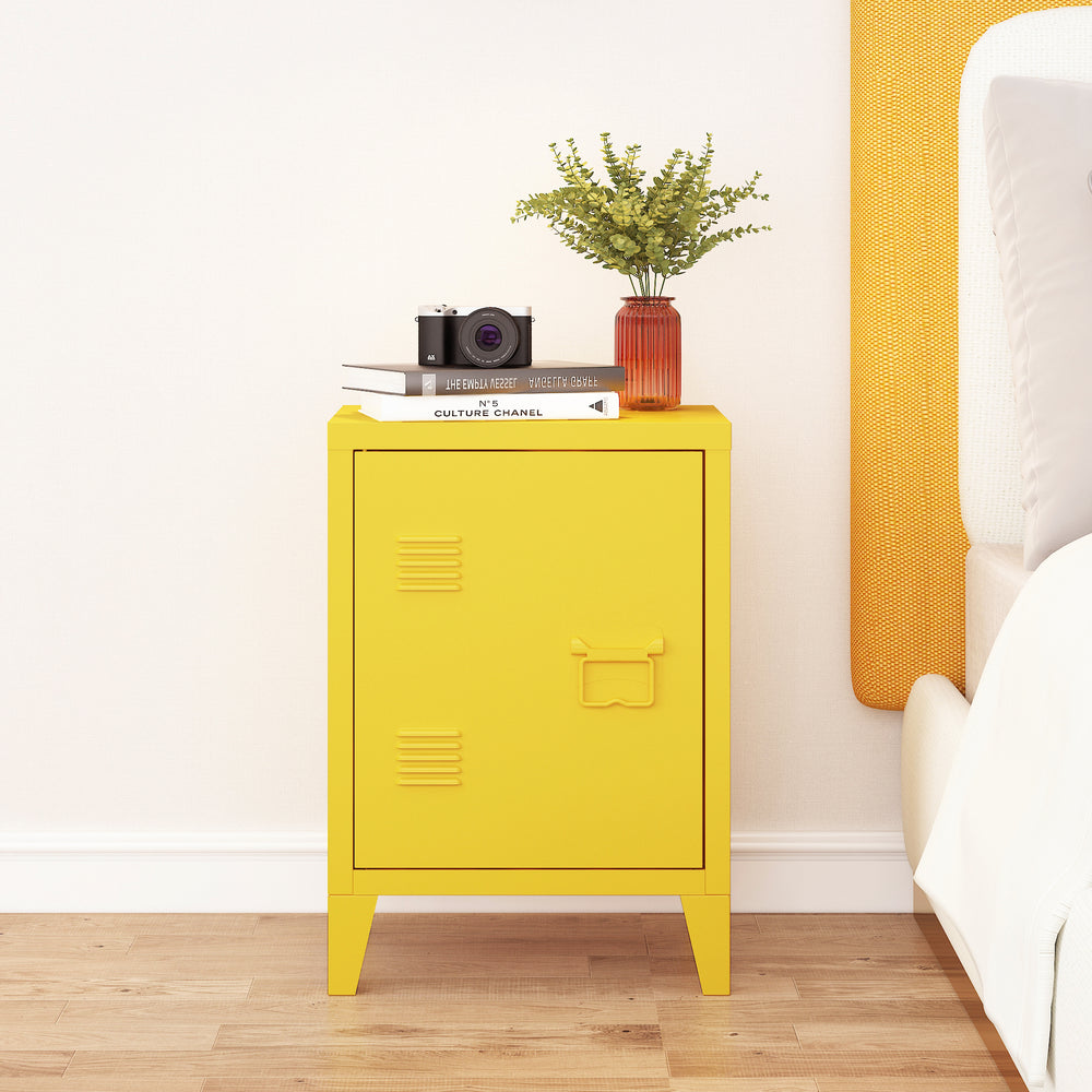 Sängbord Inari 57x40x30 cm stål höger [en.casa]