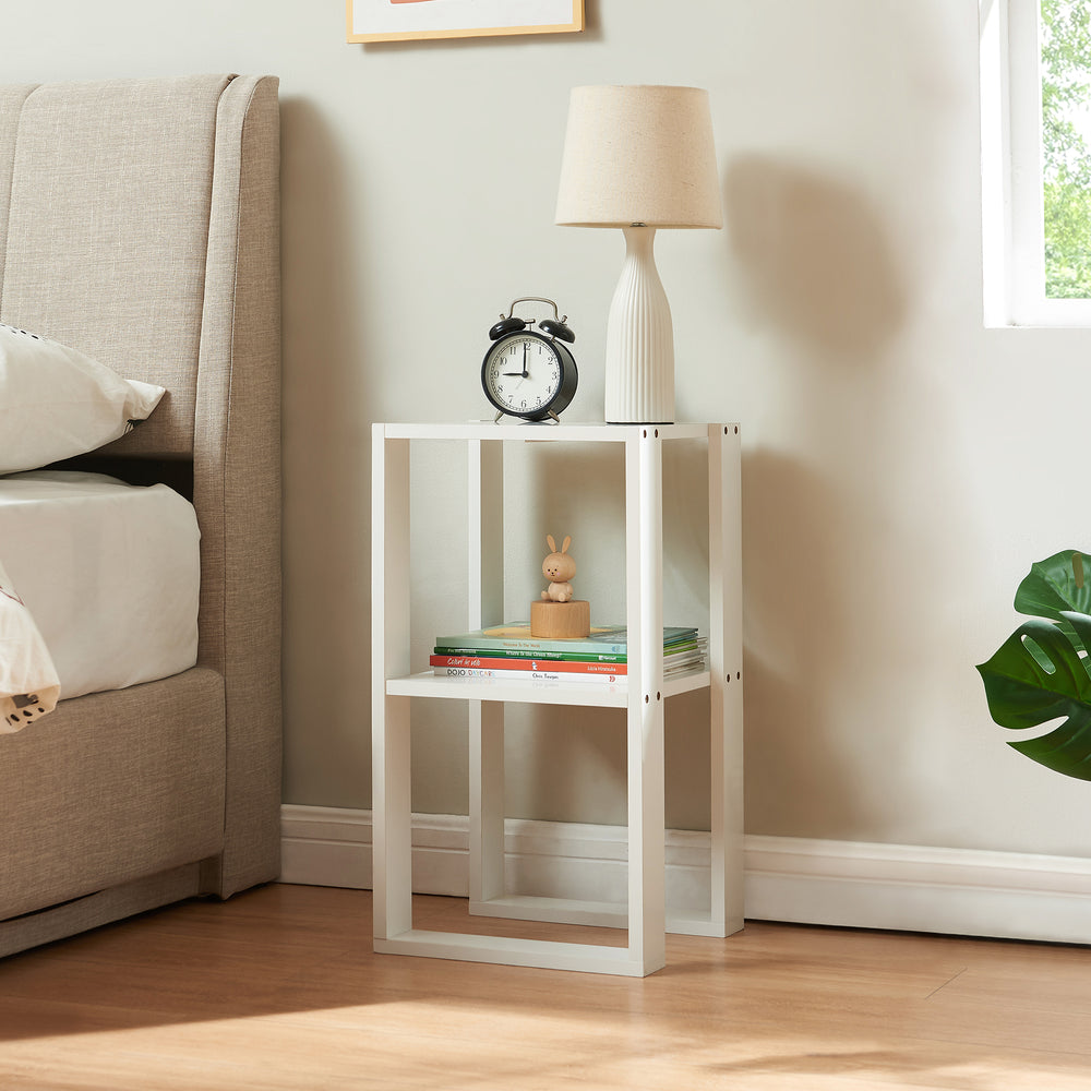 Satsbord Thyholm 55x30x30 cm Vit [en.casa] - premiumXL