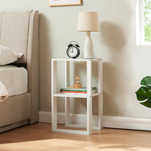 Satsbord Thyholm 55x30x30 cm Vit [en.casa] - premiumXL
