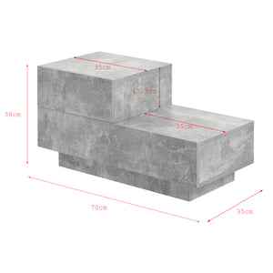 Sängbord Sebokeng med 2 lådor vänster väggskåp [en.casa] välj modell