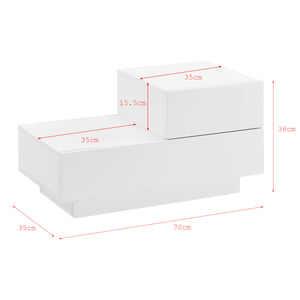 Sängbord Sebokeng med 2 lådor höger väggskåp [en.casa] välj modell