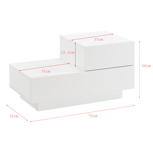 Sängbord Sebokeng med 2 lådor höger väggskåp [en.casa] välj modell