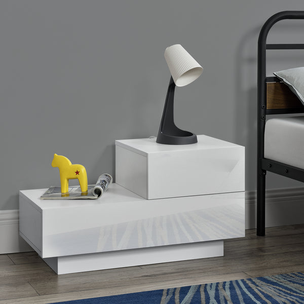 Sängbord Sebokeng med 2 lådor höger väggskåp [en.casa] välj modell