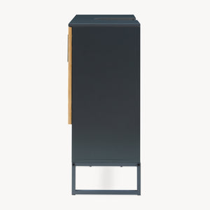 Tvättställsskåp Svanes 70x60x30 cm Mörkgrå/Natur [en.casa]