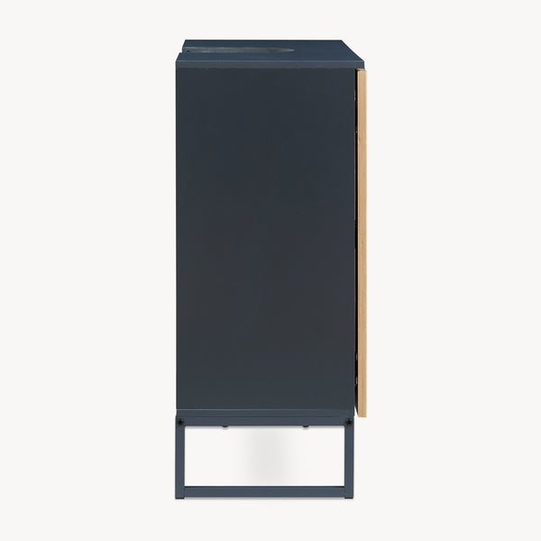 Tvättställsskåp Svanes 70x60x30 cm Mörkgrå/Natur [en.casa]