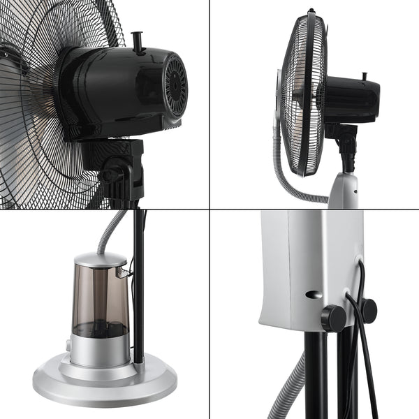 Dimfläkt 125x40x40cm 3 fläkthastigheter fuktfunktion med timer oscillerande funktion i olika färger [in.tec]