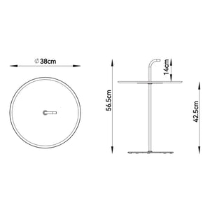 Utomhus metallbord Calimera 56,5 x Ø 38 cm [casa.pro]