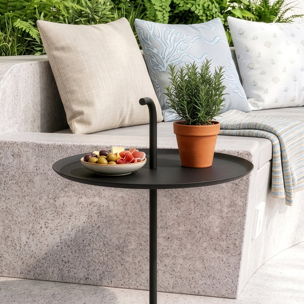 Utomhusbord i metall Calimera 57 x Ø38 cm [casa.pro]