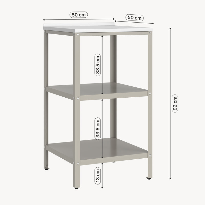 Måttskiss Utomhus fristående hylla Bolognano 92x50x50 cm [casa.pro]