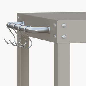 Utomhus serveringsvagn Bolognano stål 81x50x50 cm [casa.pro]
