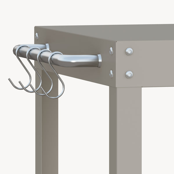 Utomhus serveringsvagn Bolognano stål 81x50x50 cm [casa.pro]