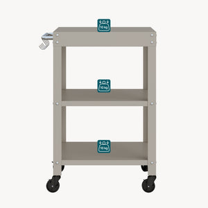 Utomhus serveringsvagn Bolognano stål 81x50x50 cm [casa.pro]