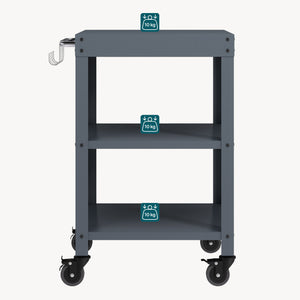 Utomhus serveringsvagn Bolognano stål 81x50x50 cm [casa.pro]