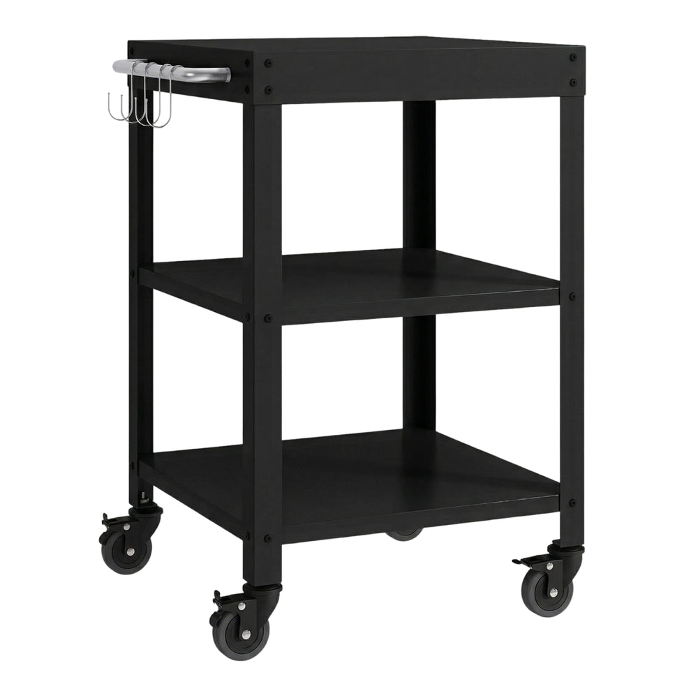Utomhus serveringsvagn Bolognano stål 81x50x50 cm [casa.pro]