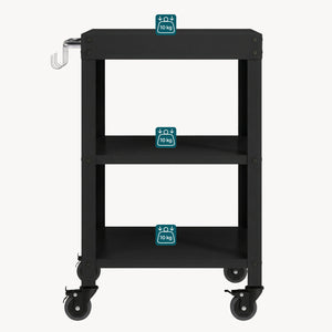 Utomhus serveringsvagn Bolognano stål 81x50x50 cm [casa.pro]