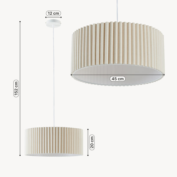 Taklampa Kupimi Ø45 cm Beige [lux.pro]