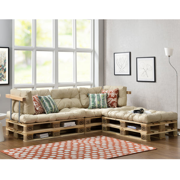Dyna set till lastpallssoffa/utemöbler 3 sittdynor 5 ryggdynor [en.casa] välj modell