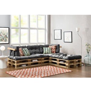 Dyna set till lastpallssoffa/utemöbler 3 sittdynor 5 ryggdynor [en.casa] välj modell
