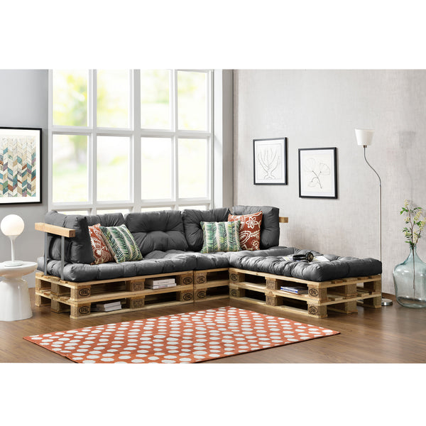 Dyna set till lastpallssoffa/utemöbler 3 sittdynor 5 ryggdynor [en.casa] välj modell