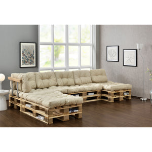 Dyna set till lastpallssoffa/utemöbler 4 sittdynor 6 ryggdynor [en.casa] välj modell