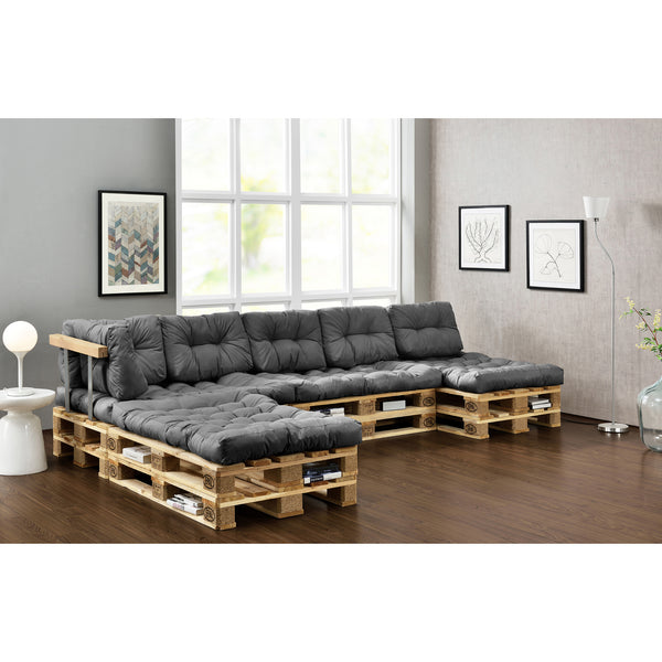 Dyna set till lastpallssoffa/utemöbler 4 sittdynor 6 ryggdynor [en.casa] välj modell