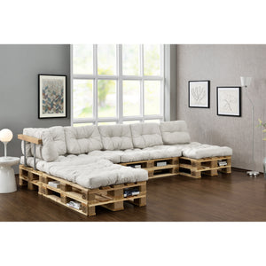 Dyna set till lastpallssoffa/utemöbler 4 sittdynor 6 ryggdynor [en.casa] välj modell