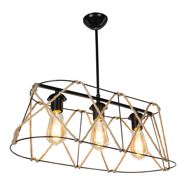 Harrogate taklampa svart / jute färger i olika storlekar [lux.pro]