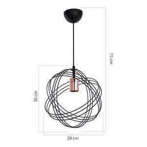 Taklampa Hove E27 metall i olika färger [lux.pro]