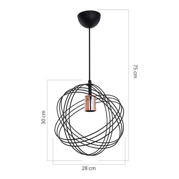 Taklampa Hove E27 metall i olika färger [lux.pro]