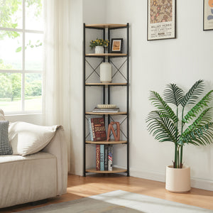 Blomsterhylla Ulfborg 6 hyllor 160x30x30 cm Svart/Eklook [en.casa] - premiumXL