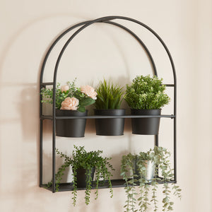 Blomhylla Merikarvia med 3 krukor metall [en.casa] - premiumXL