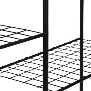 Växthylla Alkmaar metall svart i olika storlekar [en.casa]