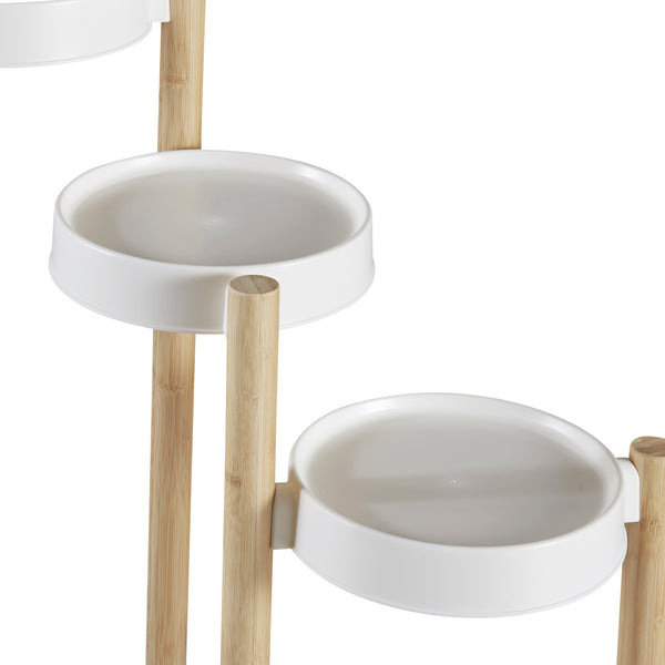 Piedestal Sastamala växtställ bambu vit [en.casa] välj modell