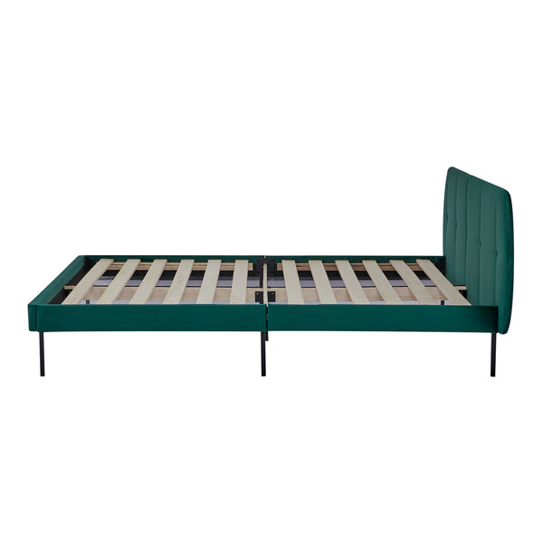 Klädd sängstomme Porvoo inkl. madrass [en.casa] 