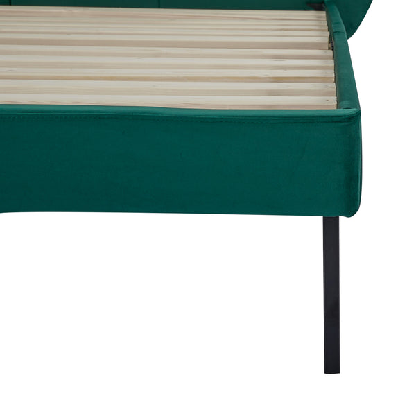 Klädd sängstomme Porvoo inkl. madrass [en.casa] 