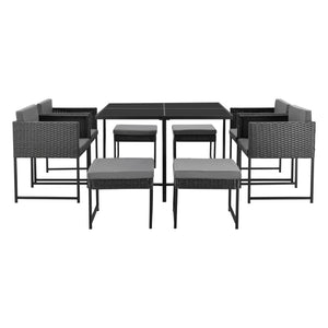 Loungeset Tarragona plats för 8 personer konstrotting [en.casa]® välj modell