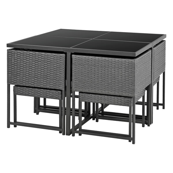 Loungeset Tarragona plats för 8 personer konstrotting [en.casa]® välj modell