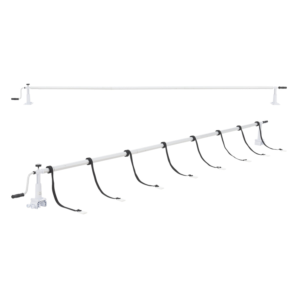 Pool roll-up Oliveti med skjutreglage aluminium [en.casa]