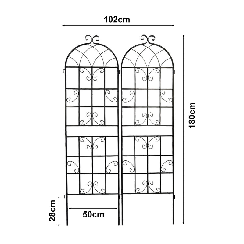 Måttskiss Trellis Barrea set om 2 [casa.pro]