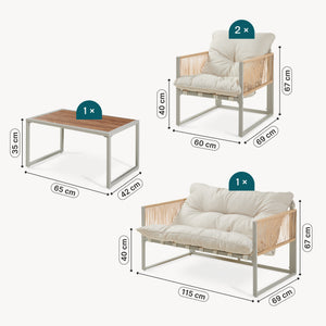 Loungeset Karg 4-del. [casa.pro]