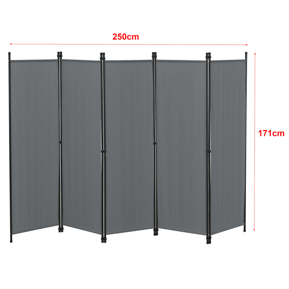 Rumsavdelare Huesca 5-delad 250x171 cm olika färger en.casa - premiumXL