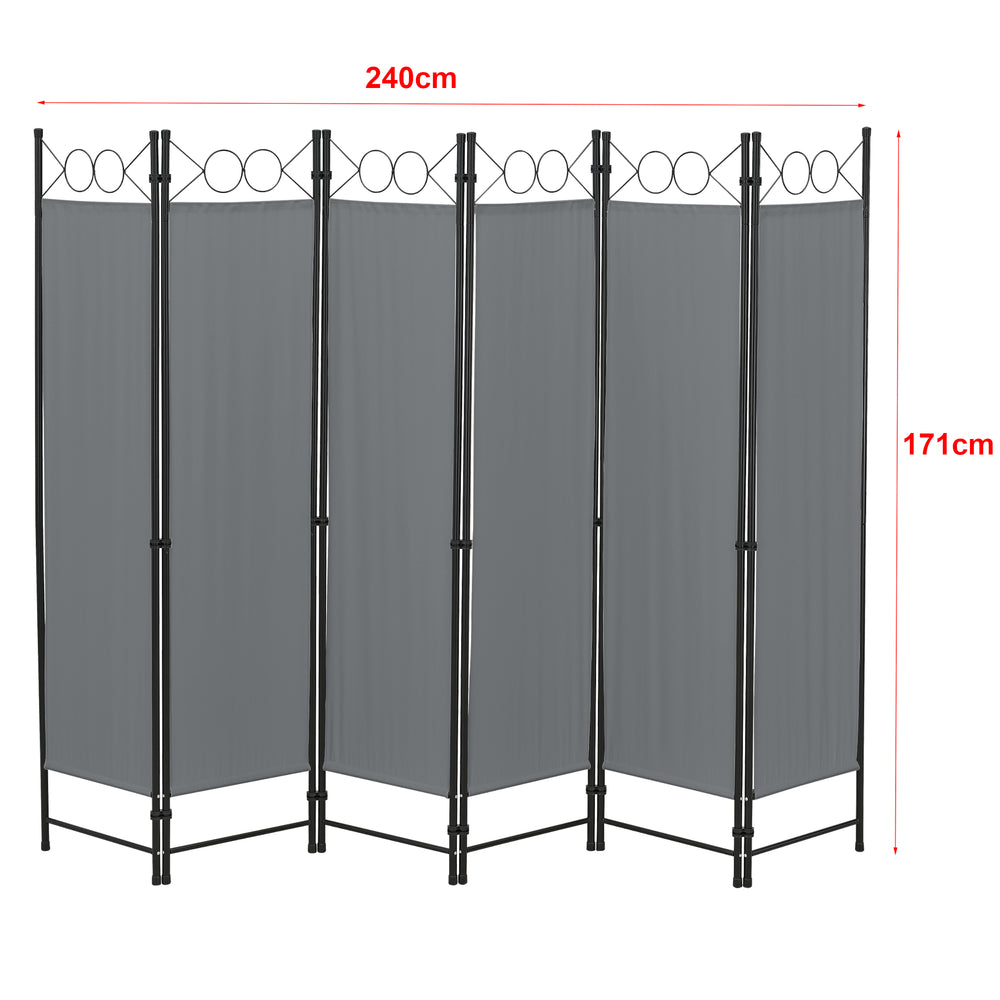 Rumsavdelare Saragossa 6-delad 240x171 cm olika färger en.casa - premiumXL