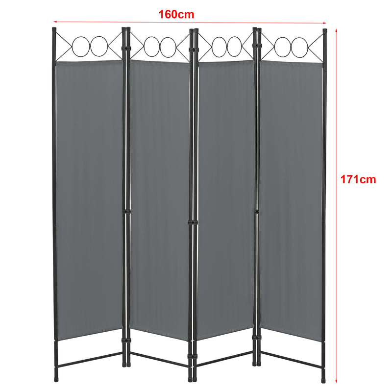 Måttskiss Rumsavdelare Saragossa 4-delad 160x171 cm olika färger en.casa